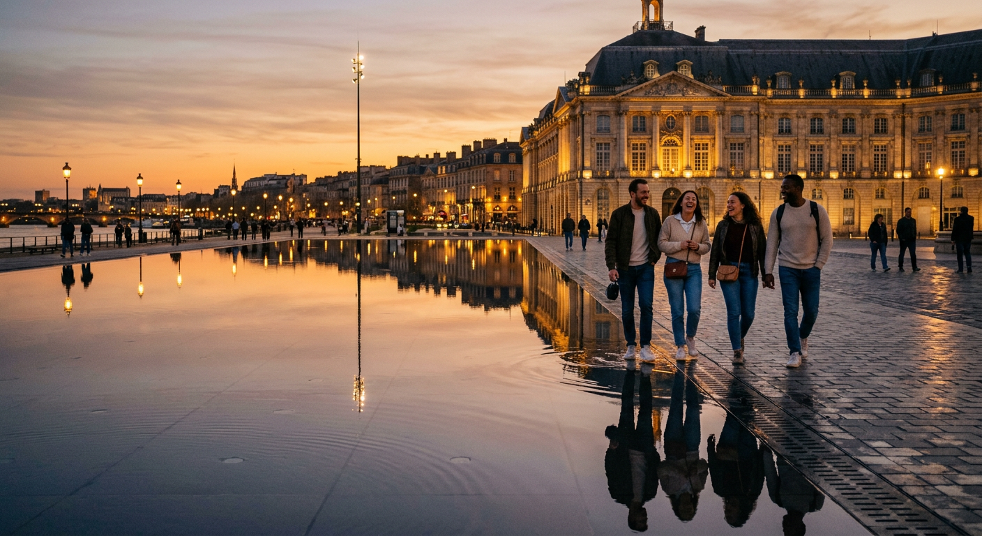 Amis en sortie ensemble à Bordeaux, une destination de week-end wetrips